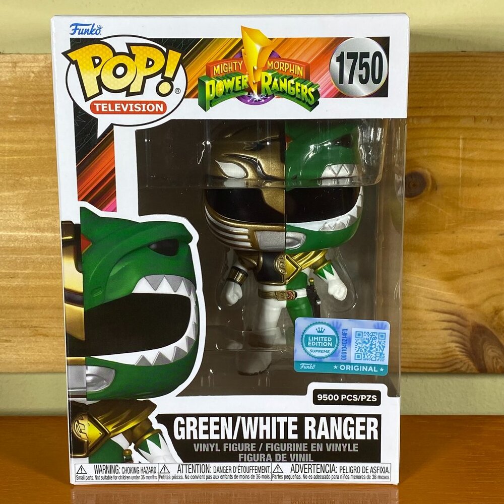 Funko Pop! Vinyl:Power Rangers Green/White  Ranger 1750 Limited Edition 9500pcs